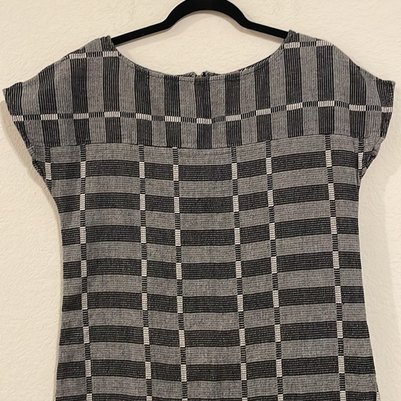 Lou & Grey Women’s Dress Medium Black & Grey 100% Cotton Contemporary - Picture 4 of 13